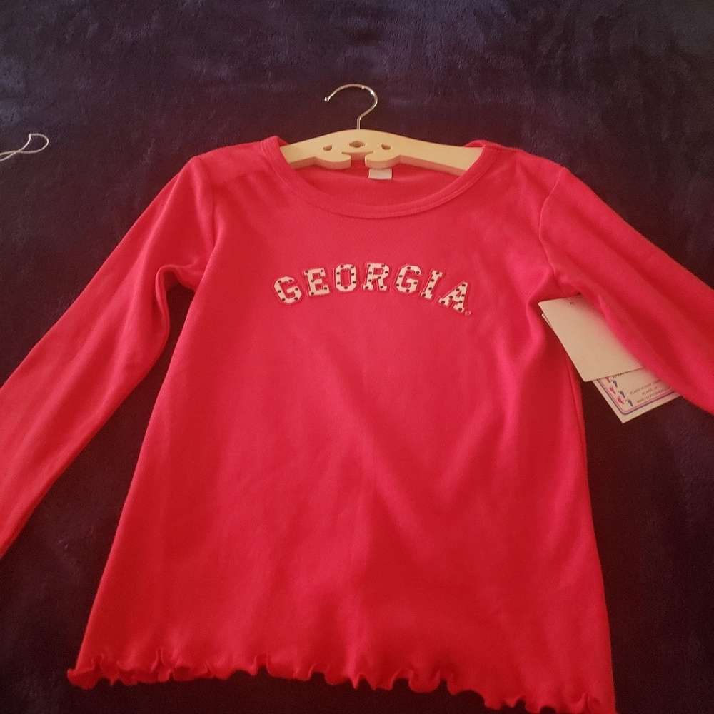 Long Sleeve Red Georgia Blouse
